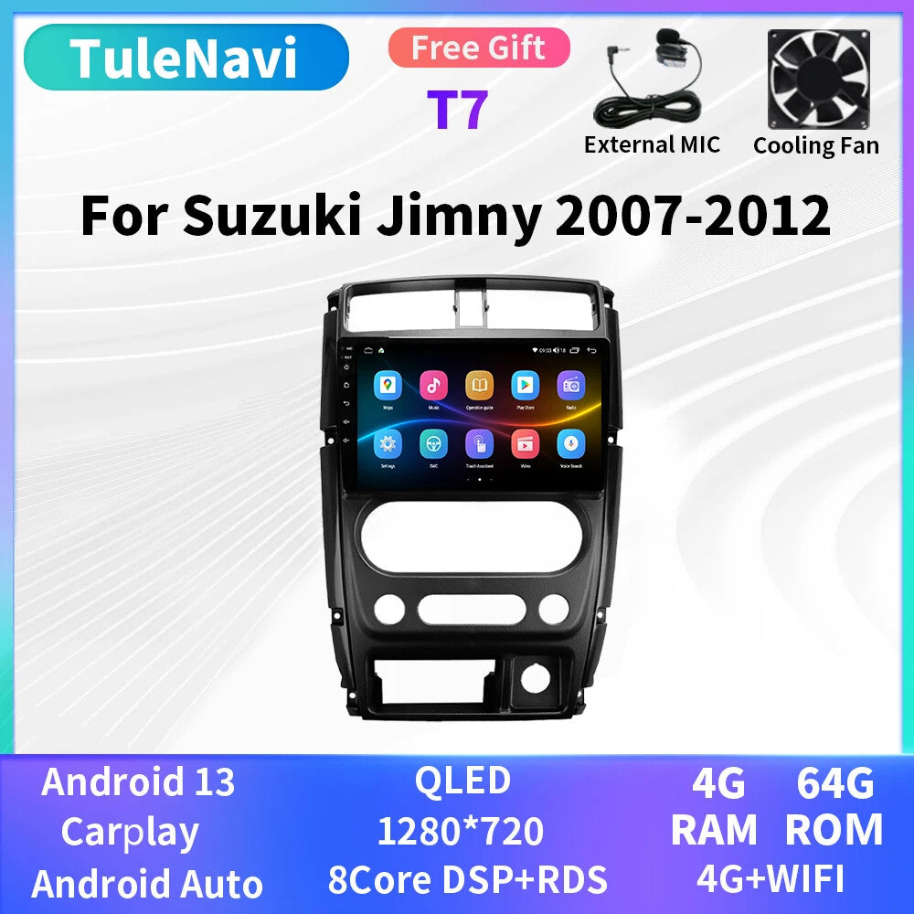 for Suzuki for Jimny 2007-2012 Stereo CarPlay Car Radio Screen Multimedia Player GPS