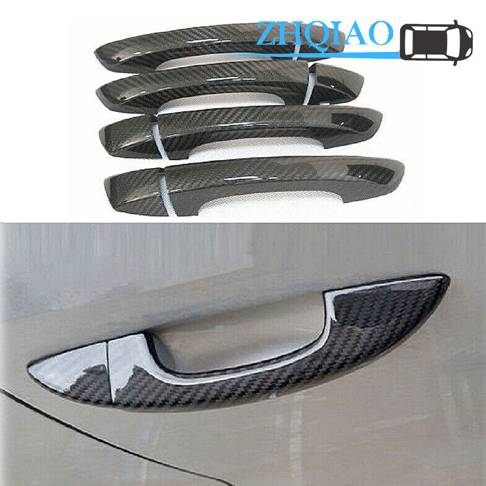 Carbon Fiber Side Door Handle Covers Trim Fit for BORA 2016