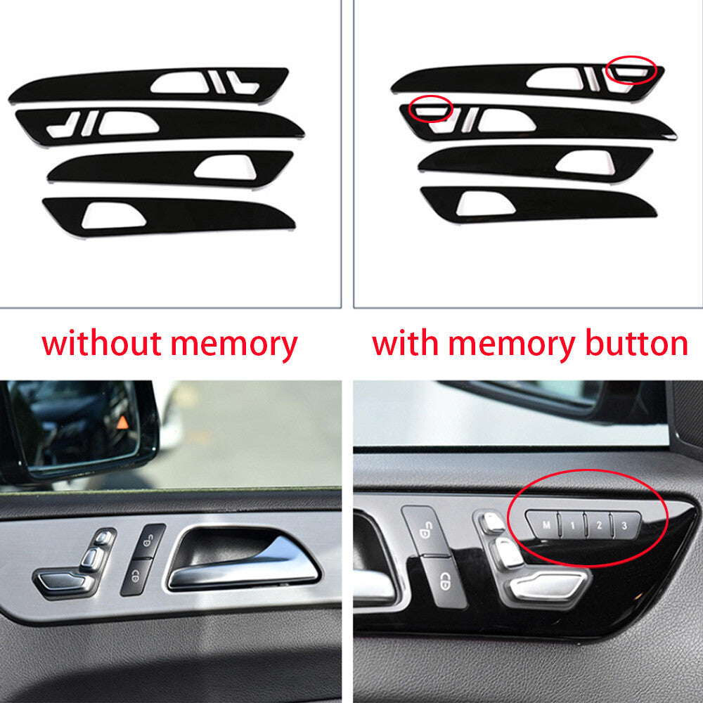Oak Grain ABS Interior Door Panel Trim Cover for Benz GL GLE GLS ML W166 2013-19