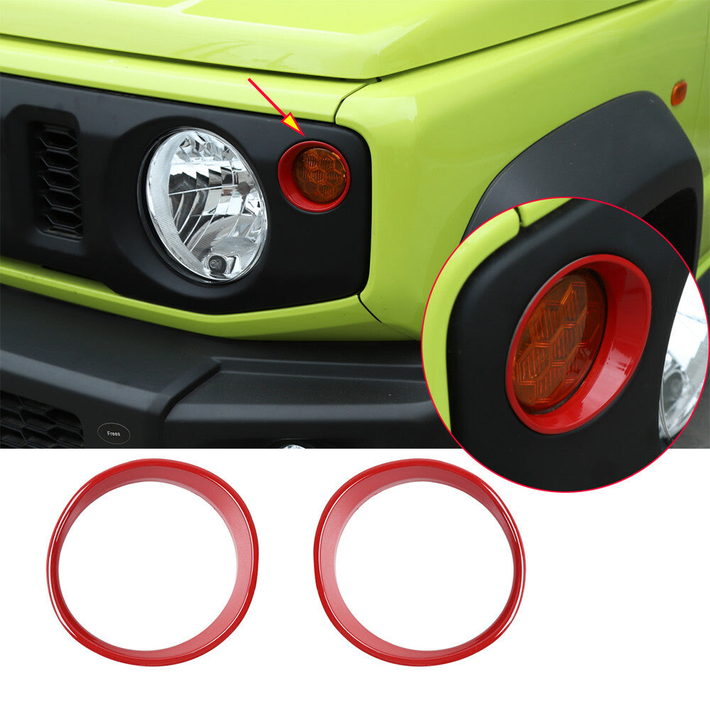 2¡ÁRed ABS Front Turn Signal Light Lamp Cover for Suzuki for Jimny 2019+ Accessories