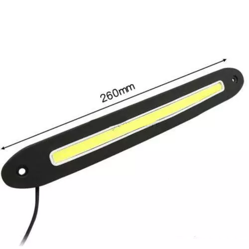 Pair White COB DRL LED Daytime Running Light for Universal Car Driving Fog Lamp
