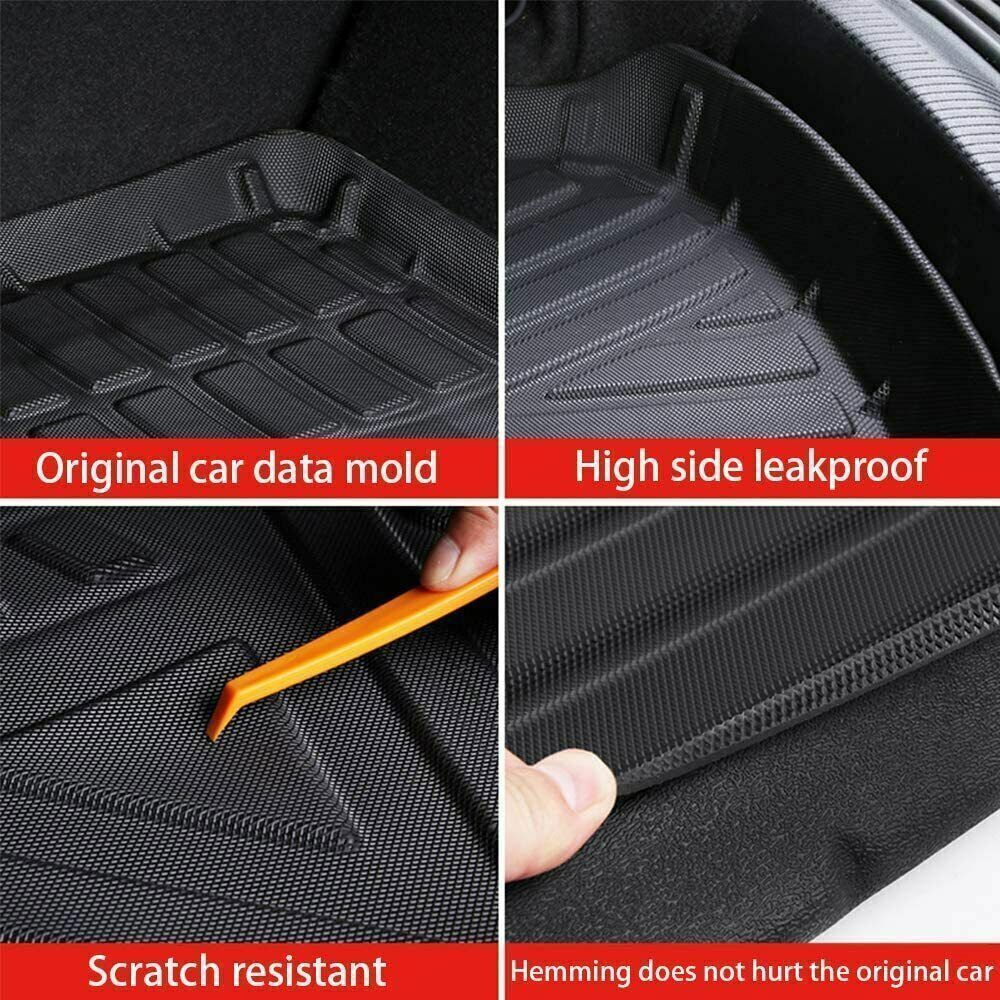 for Cadillac XT5 2017-22 Rubber Waterproof Rear Cargo Liner Trunk Floor Mat Trim