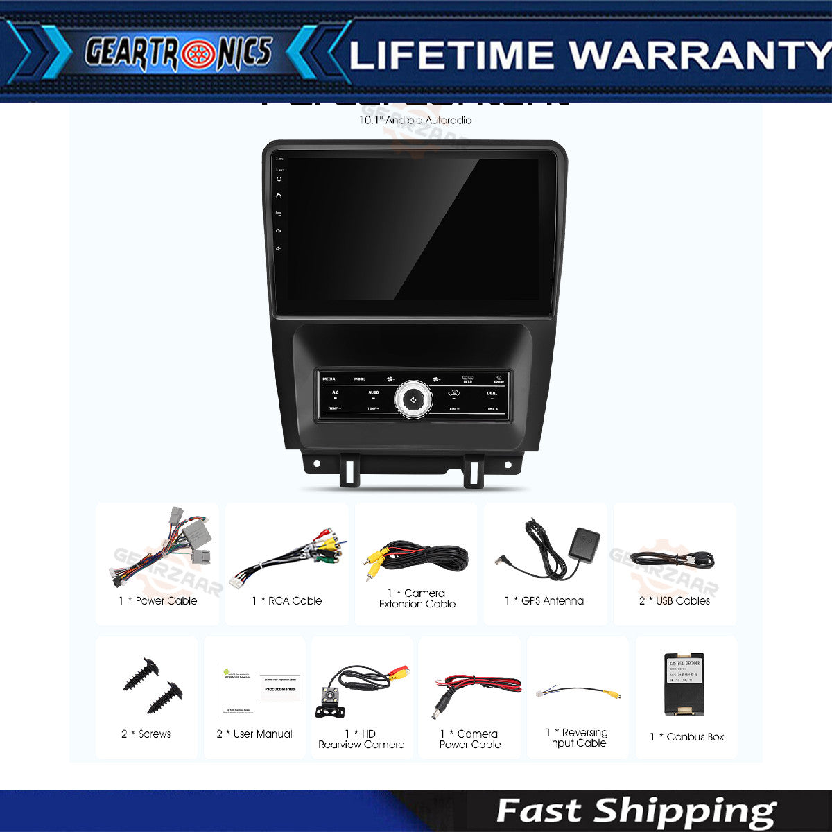 Android 12 Car Stereo Radio GPS Navi Apple CarPlay For 2010-14 for Ford for Mustang KY