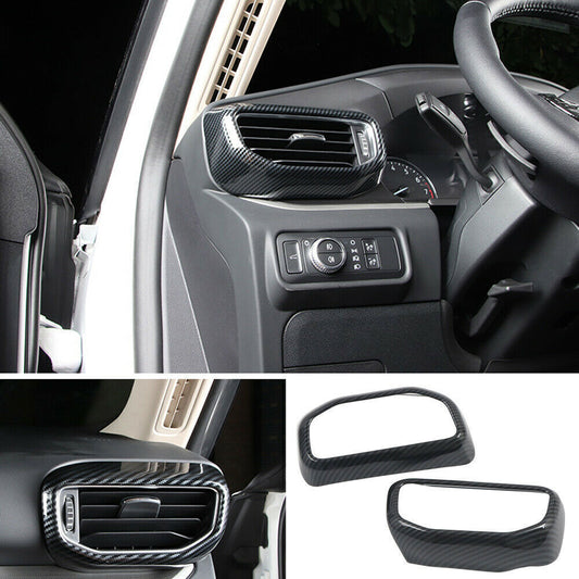 Carbon Look Inner Side Air Vent Outlet Cover Trim for Ford Explorer 2020-2023