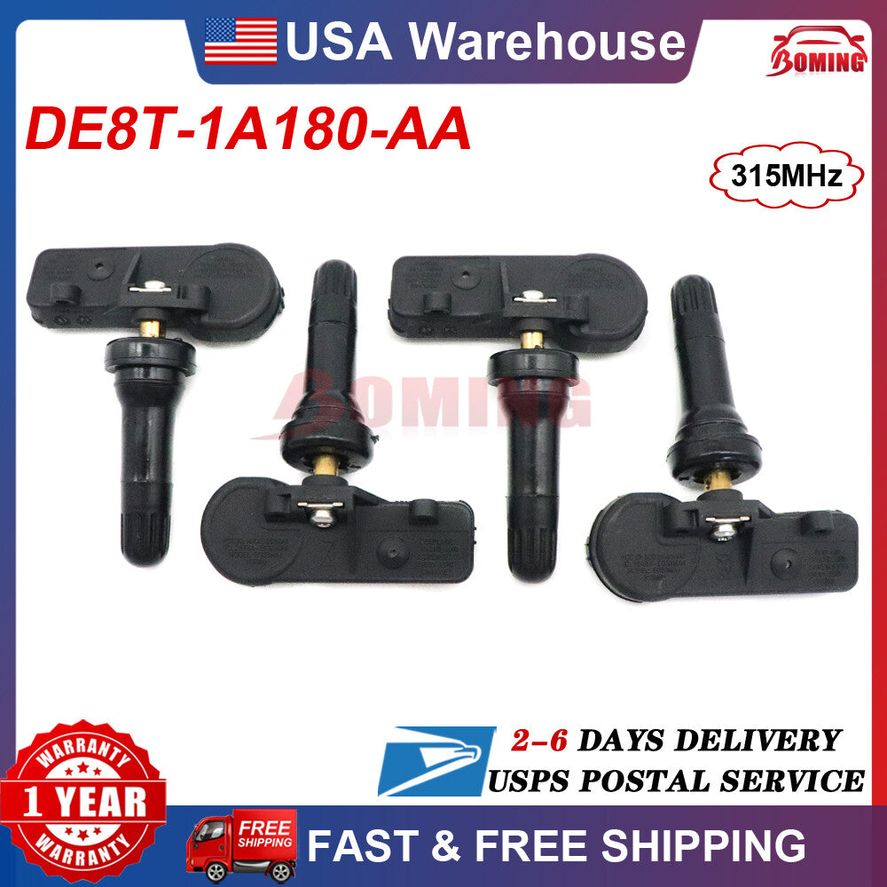 Set of 4 NEW TPMS Tire Pressure Sensor DE8T-1A180-AA for Ford Motorcraft