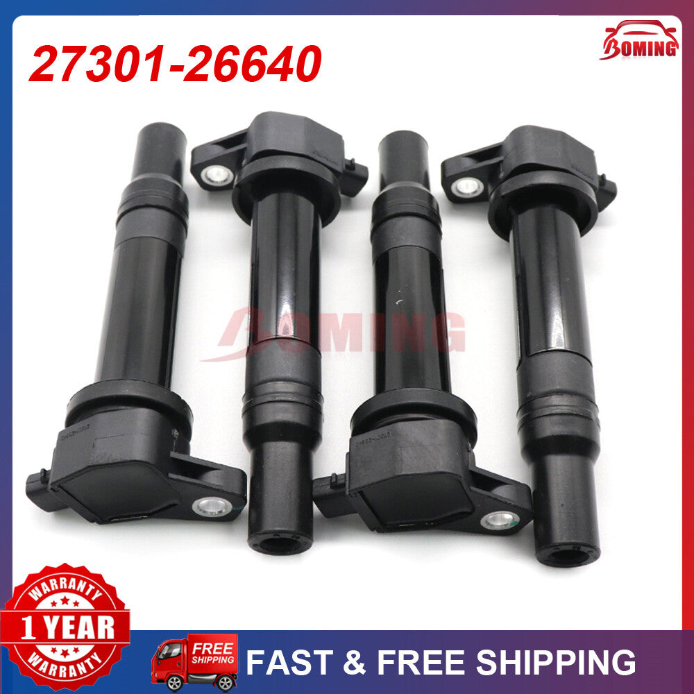 4 Brand New Ignition Coils 27301-26640, Suitable for Hyundai for Kia Rio 06-11 L4 1.6L UF-499