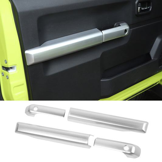 Silver ABS Interior Door Armrest Handle Panel Cover Fit for Suzuki for Jimny 2019-22