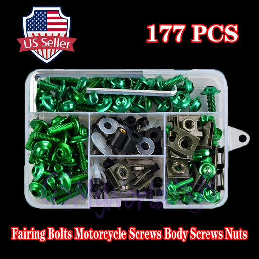 Green Complete Fairing Bolt Kit Body Screws Set Fit For 2003-2006 for Honda CBR600RR