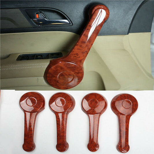 for Honda CR-V 2007-2011 Peach Wood ABS Inner Door Armrest Moulding Trim Covers