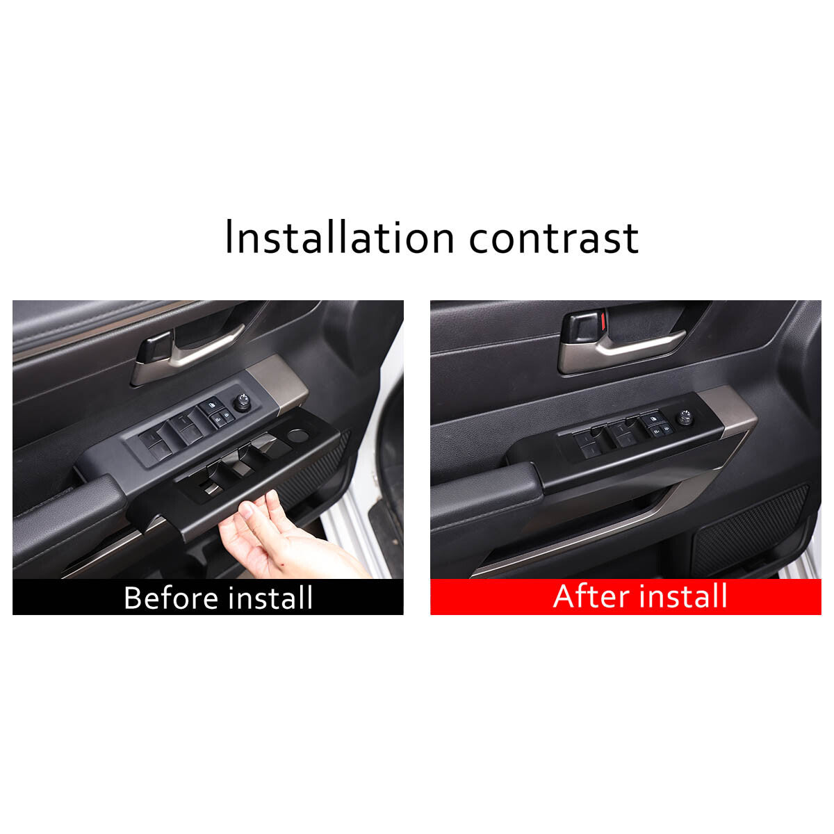 2-Piece Dark Blue Dashboard Trim Frame for Toyota Tacoma 2016-2020