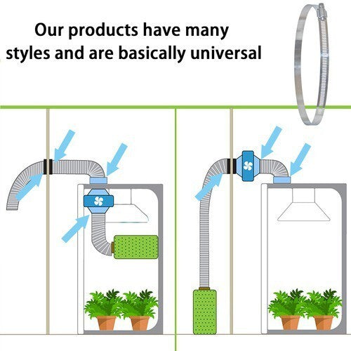 304 Stainless Steel Hose Clamps for 6-inch Adjustable Worm Gear Sorting Kit