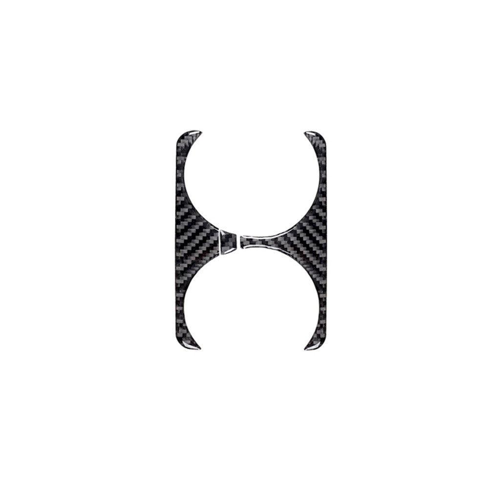 Carbon Fiber Interior Rear Cup Holder Frame Trim Panel for Ford Explorer 2011-14