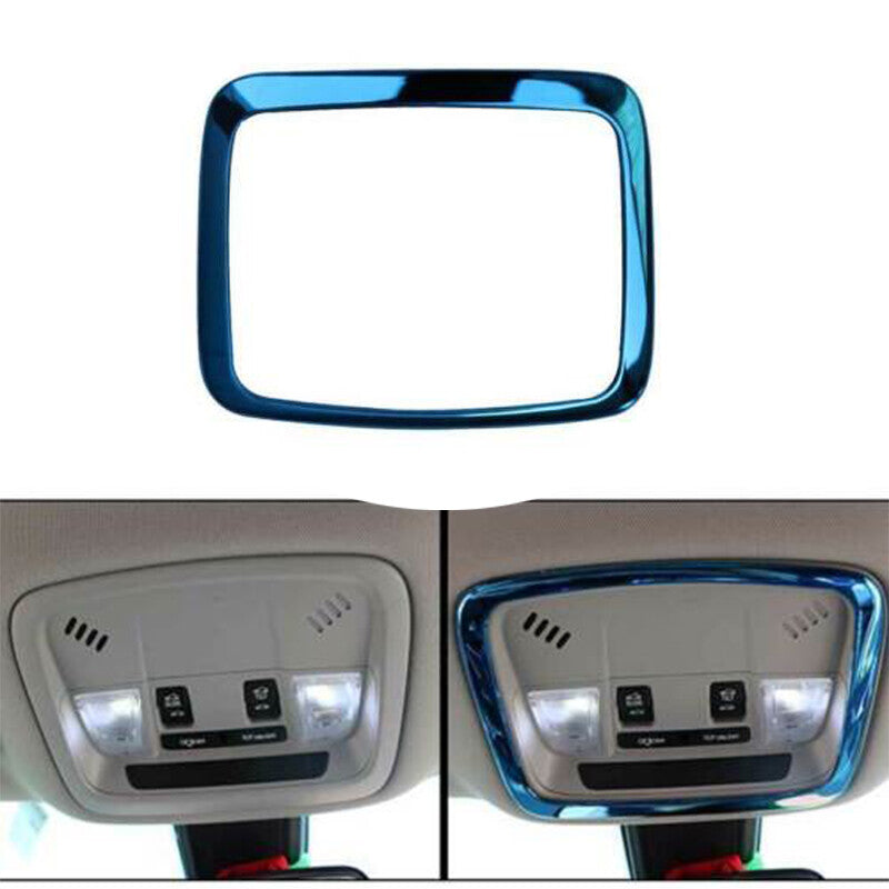Blue Titanium Roof Reading Light Frame Decor Cover for Chevrolet Malibu 16-21