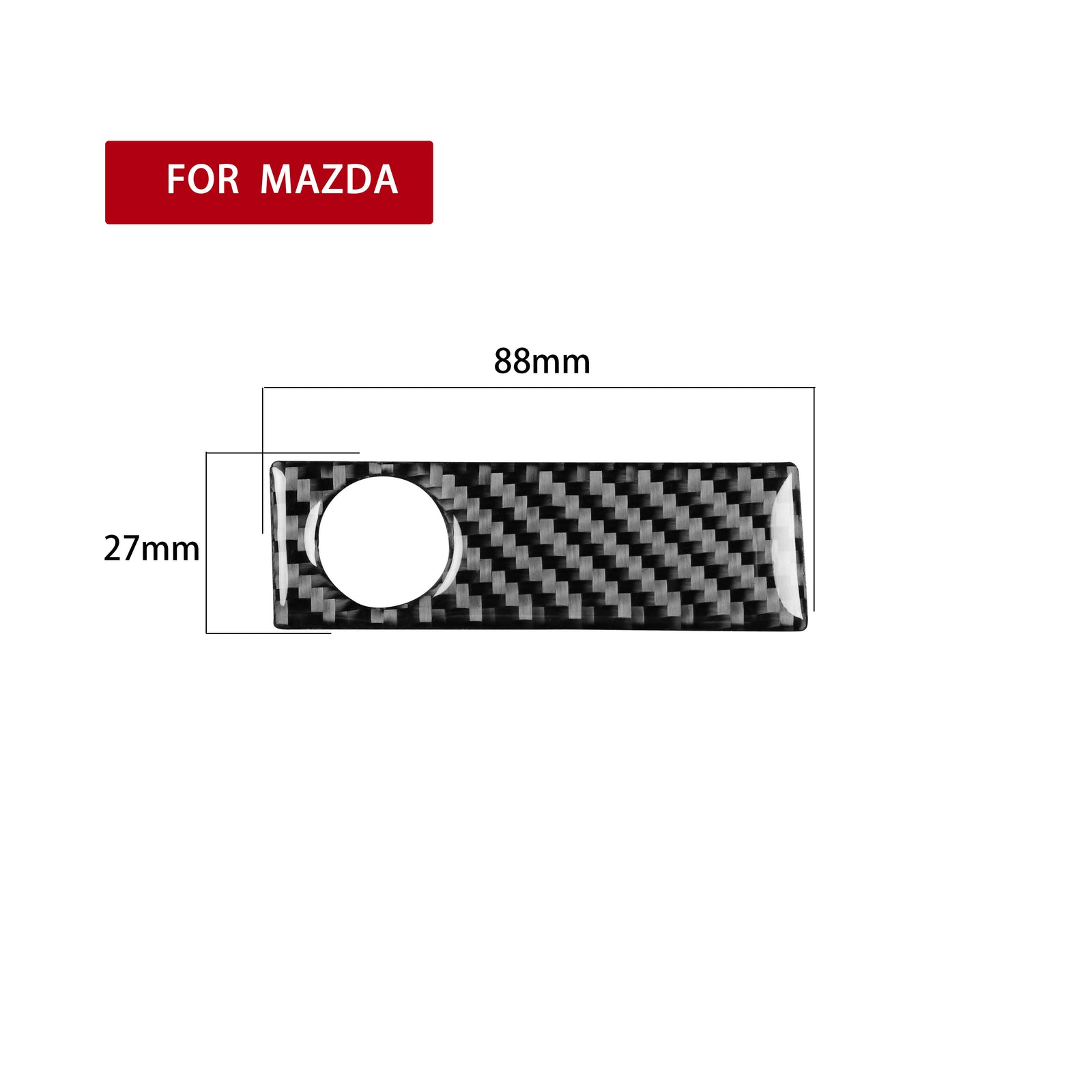 Carbon Fiber Copilot Storage Box Handle Cover Trim for Mazda MX-5 Miata 2009-15
