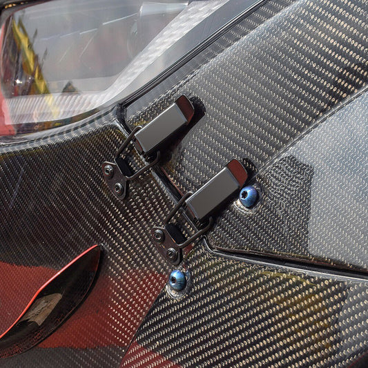2Pcs Car Metal Quick Release Buckle Fasteners Trunk Front Rear Fender Bumper