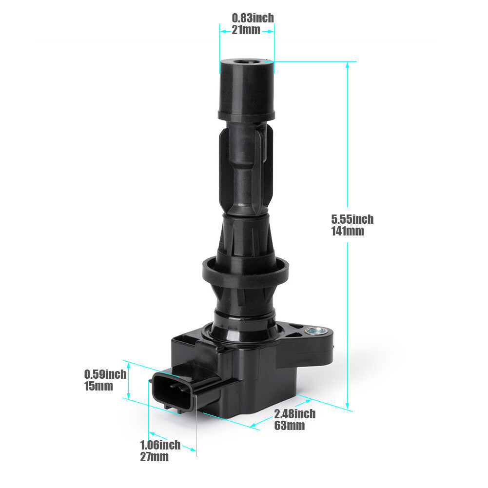 4-pack of new L3G218100 ignition coil replacement parts for MAZDA 3, 6, CX-7, MX-5, and MIATA