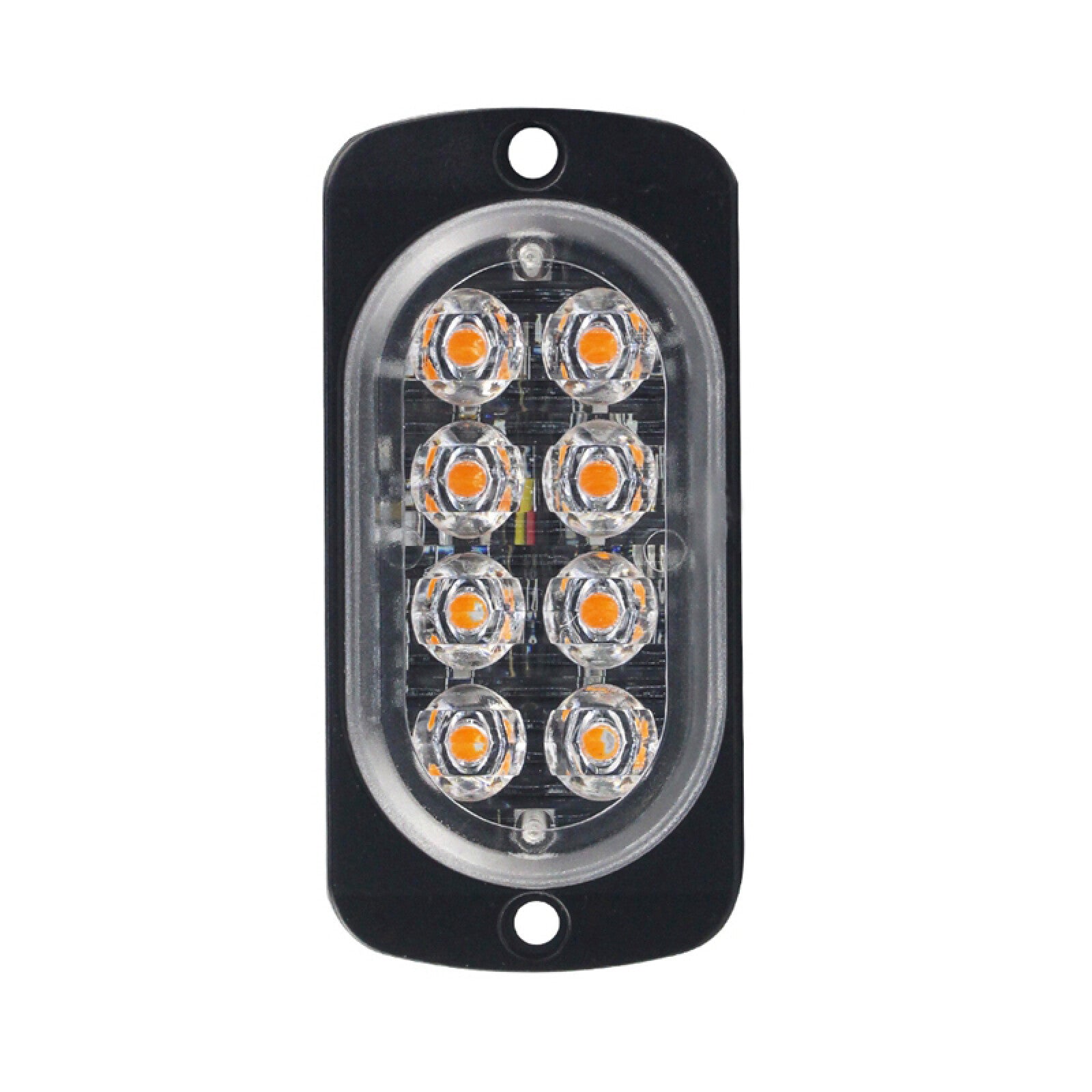 6500K 12V-24V 24W Universal Car Truck 8-LED Emergency Flash Light Signal Lamp