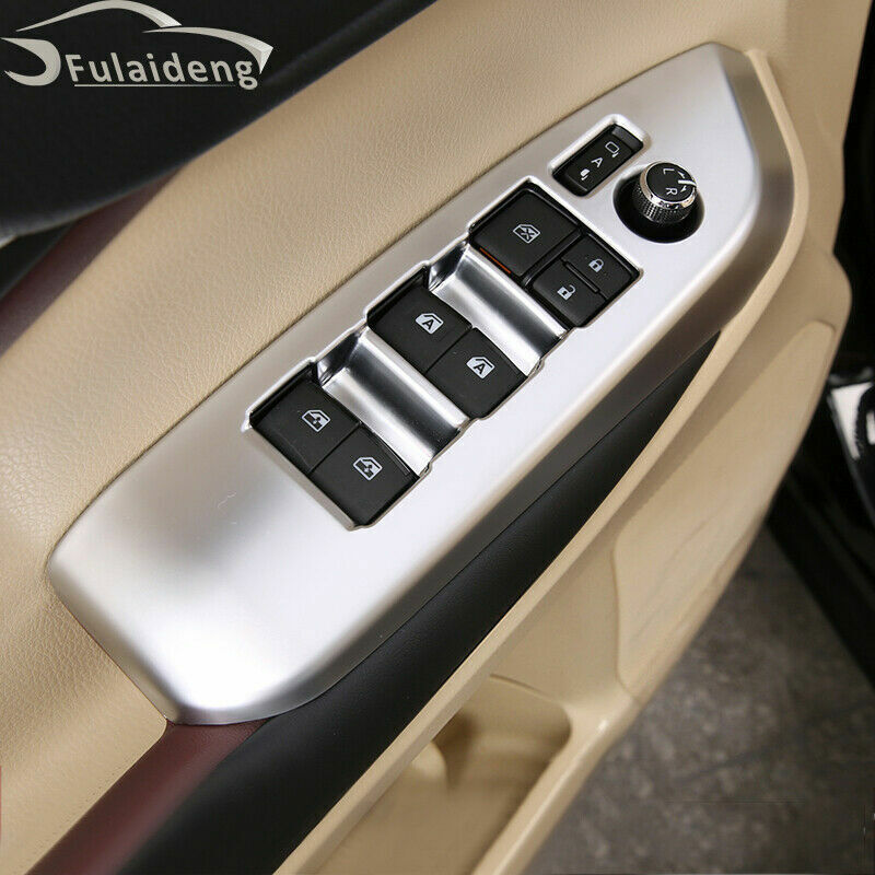 for Toyota Highlander 2014-2019 Silver Inner Window Lift Panel Switch Cover Trim