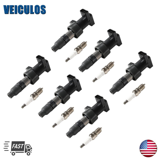 6X Ignition Coil  6X Iridium Spark Plug for Jaguar S-Type X-Type 3.0L UF435