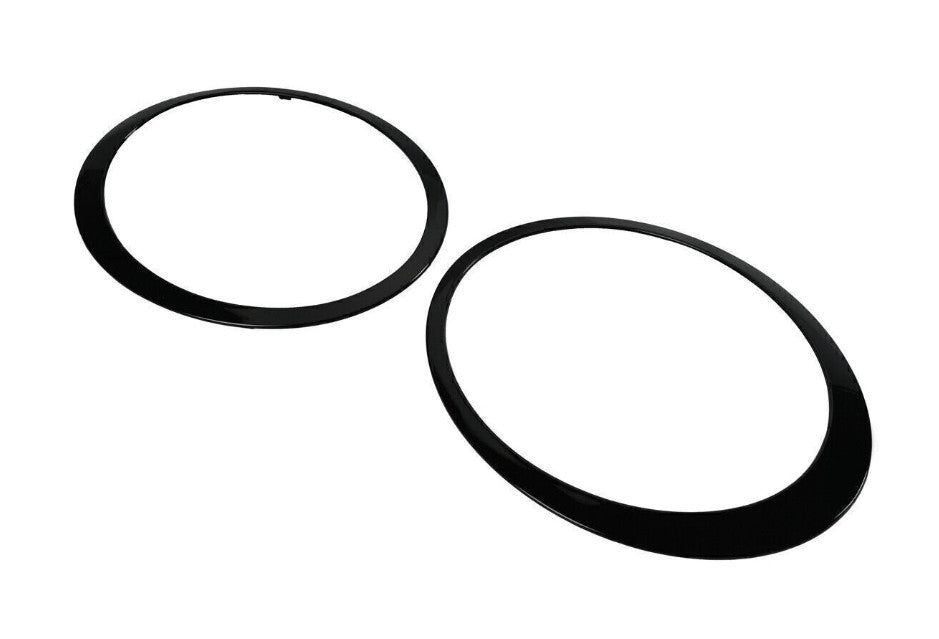 1 pair of gloss black headlight trim rings for Mini Cooper R55 R56 R57 2007-2015