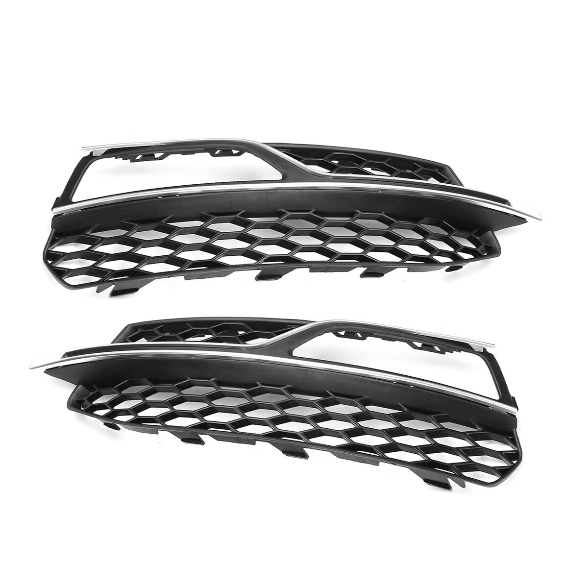 Front honeycomb fog light grille cover with chrome trim is suitable for Audi A3 S series S3