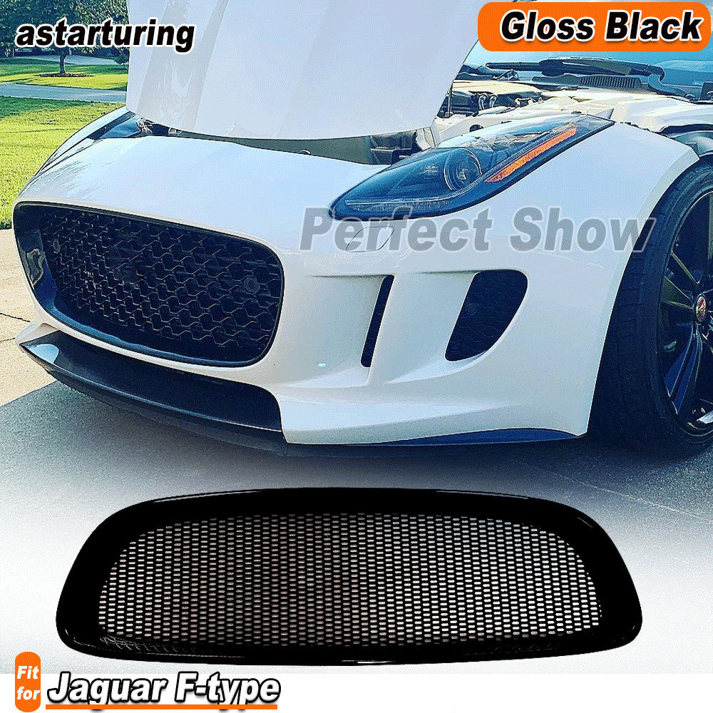 Fit for Jaguar for F-type 2013-2016 Gloss Black Front Bar Bumper Grill Grilles Frame