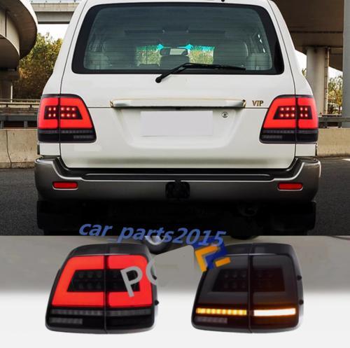 Suitable for Toyota for Land Cruiser LC100 LED Smoked Black Left + Right Rear Taillights 98-07