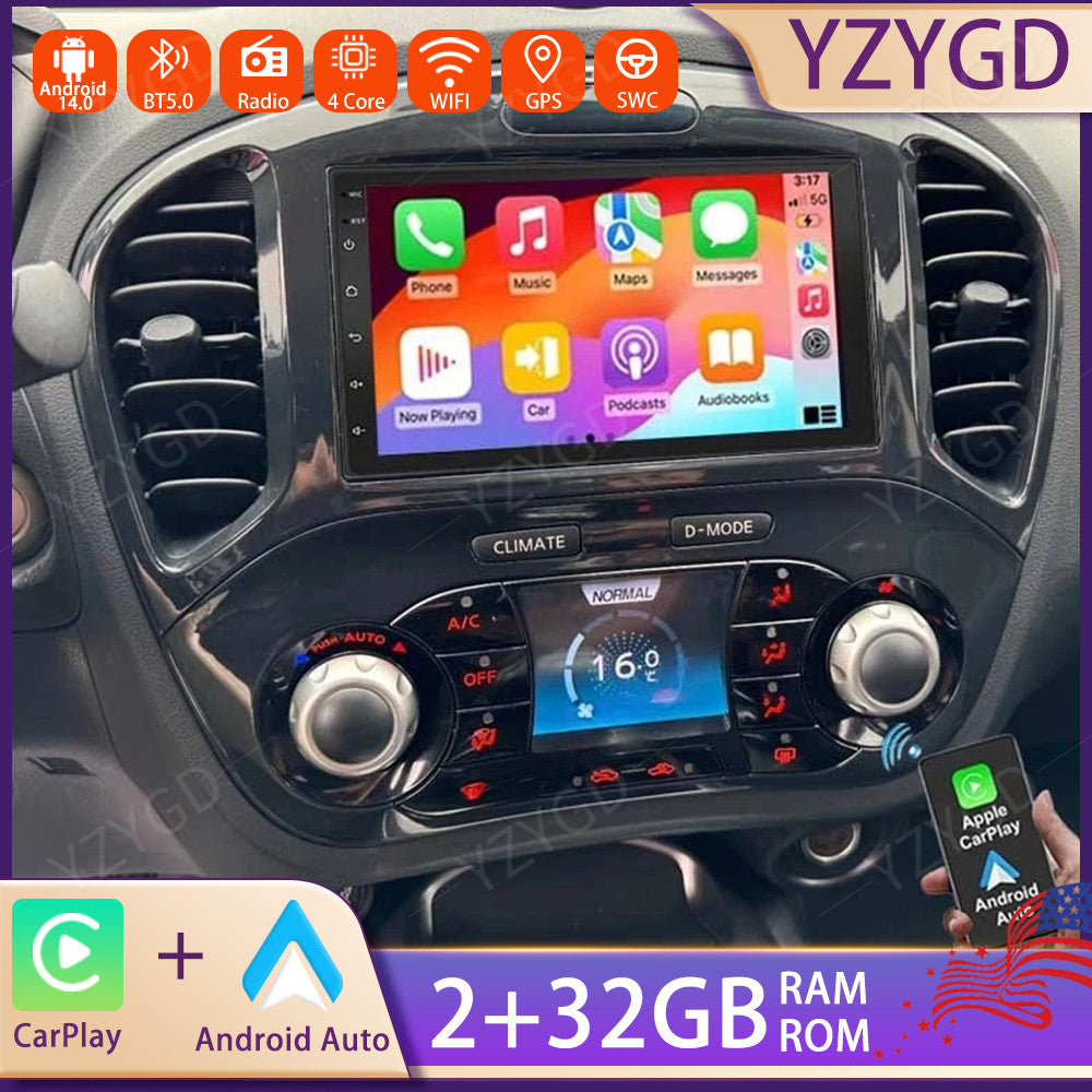 7 Android 14 Carplay for Nissan Juke 2010-2011 Car Stereo Radio GPS WIFI Screen