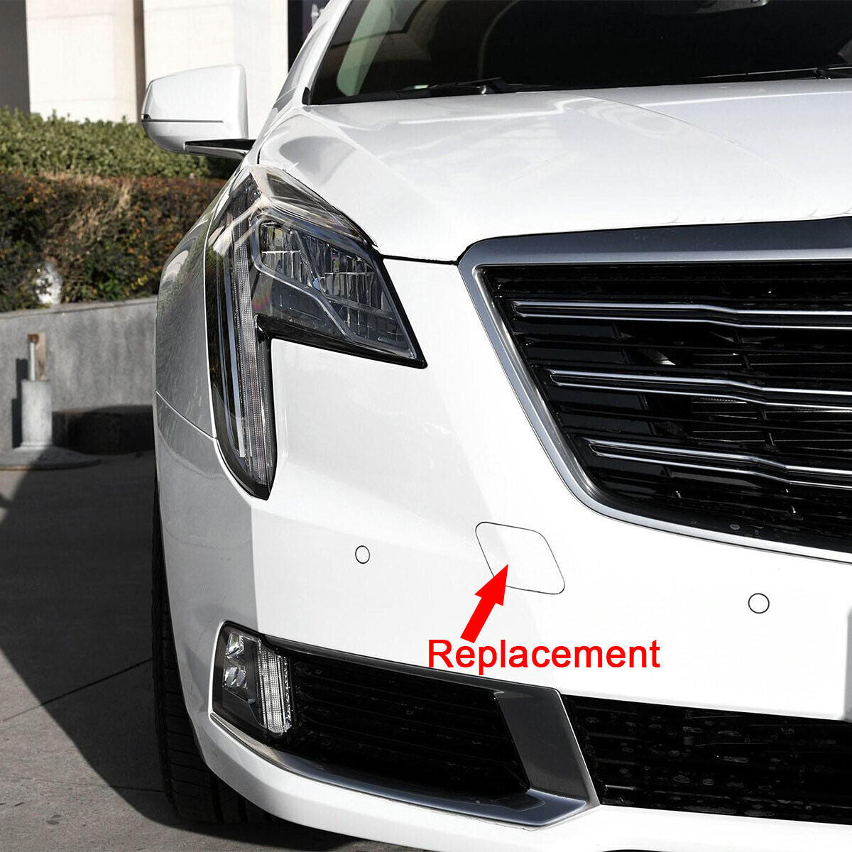 Front Bumper Tow Eye Cap Tow Hook Bracket Cover Fit For 2018-2019 for Cadillac XTS