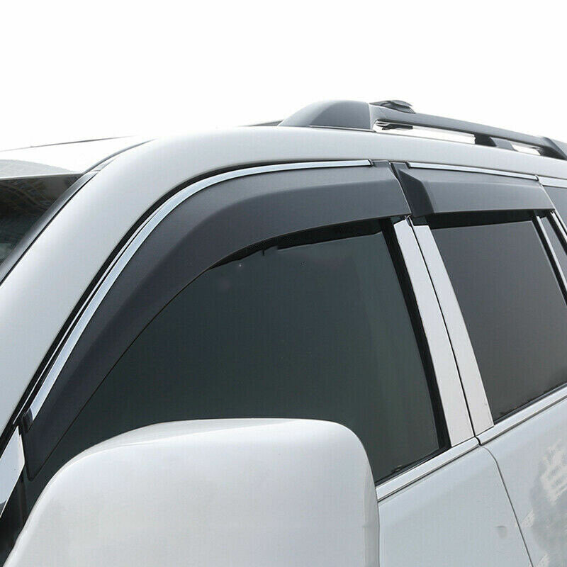 for Toyota Prado 150 2018-2021 Black Vent Window Visor Sun Rain Guard Deflector