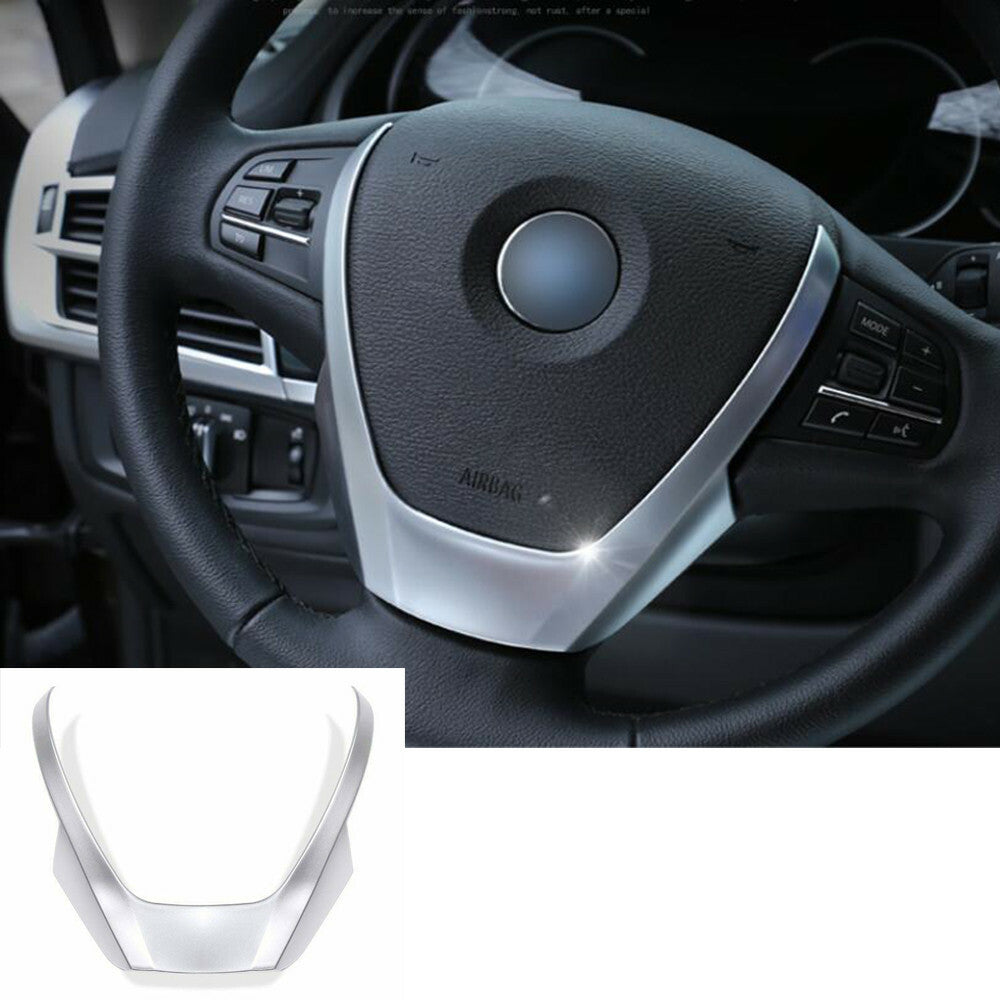 Silver ABS Interior Steering Wheel Trim for BMW X3 X4 F25 F26 11-17 X5 F15 14-18