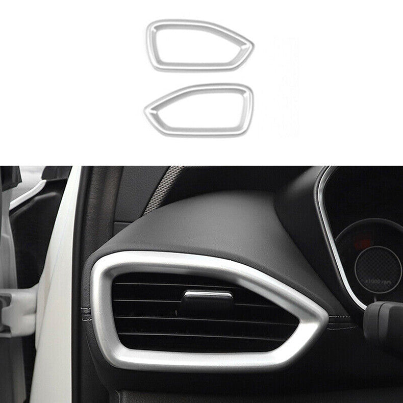 for Hyundai Santa Fe 2019-2022 Silver Console LR AC Air Outlet Vent Cover Trim