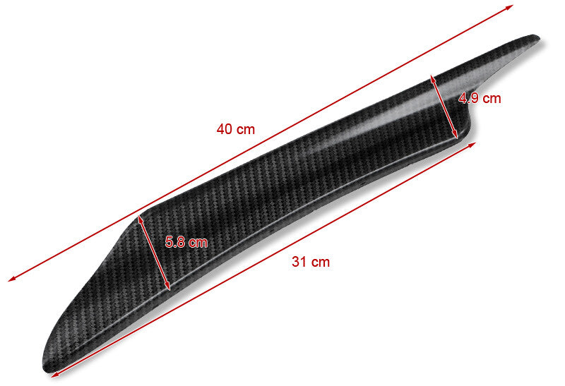 4Pcs Universal ABS Carbon Style Front Bumper Fins Body Spoiler Canards Splitter