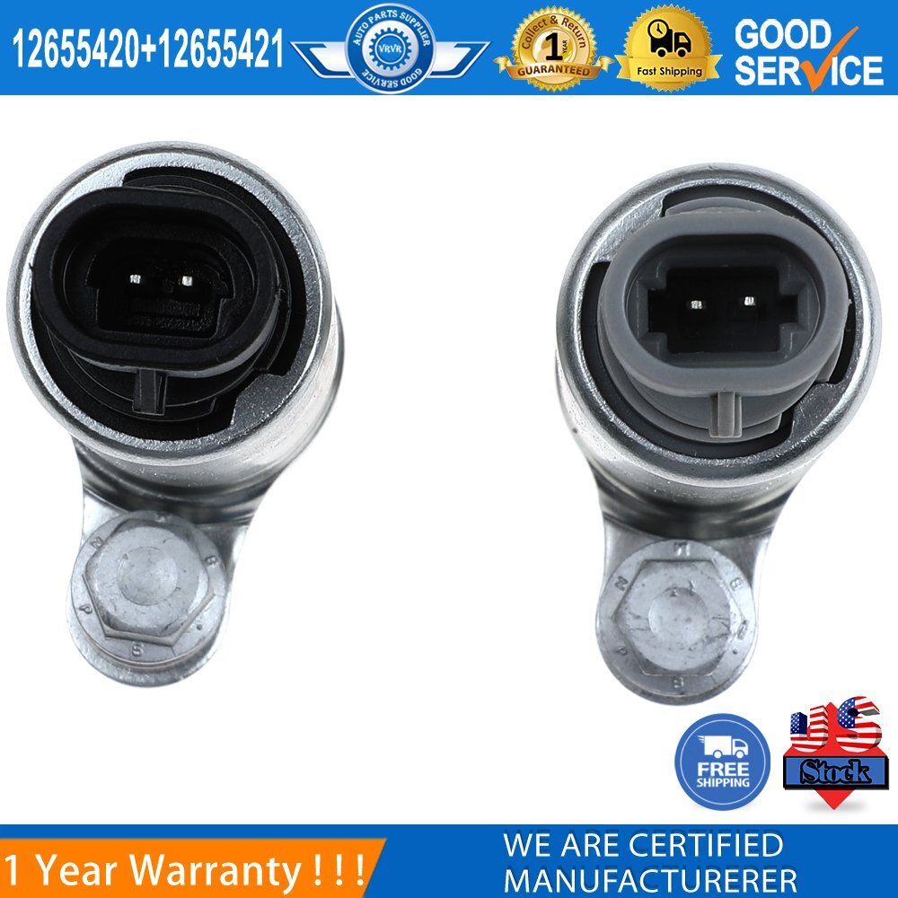 2-piece intake and exhaust camshaft position solenoid valves (VVT) for Chevrolet for Buick for Saturn
