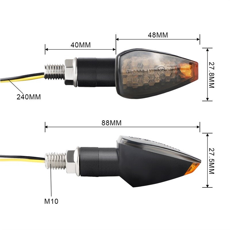 4x LED Motorcycle Turn Signals Indicator Blinker Light Amber for Suzuki DRZ400SM