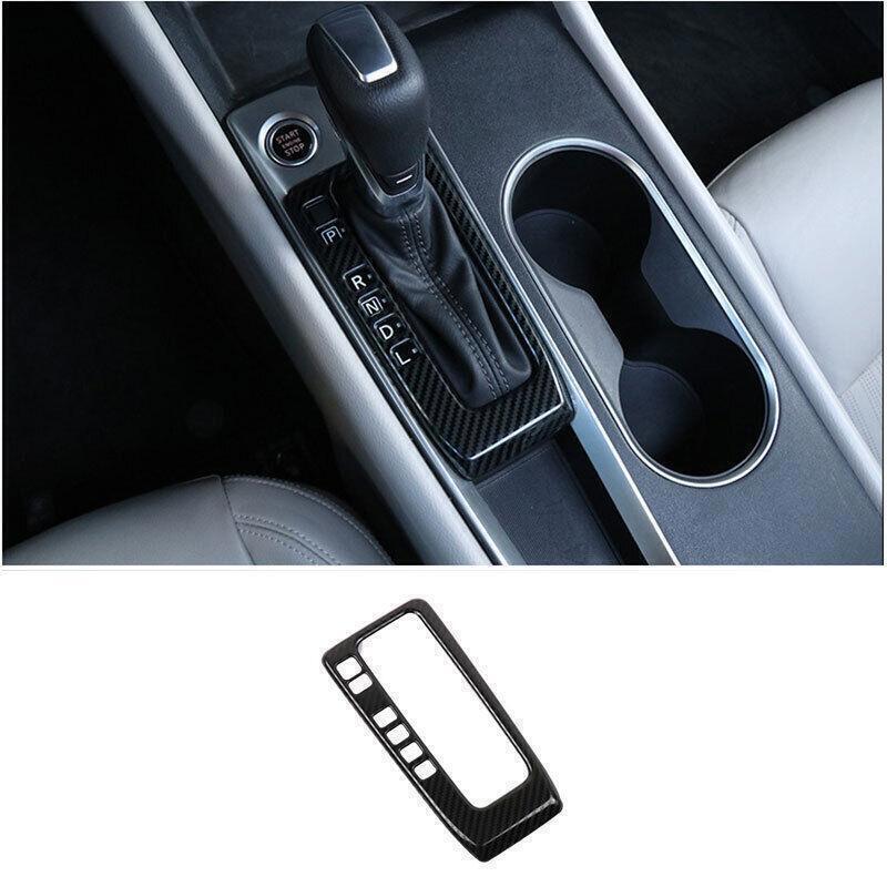 for Nissan Altima 19-22 Steel Carbon Fiber Style Central Console Gear Shift Trim