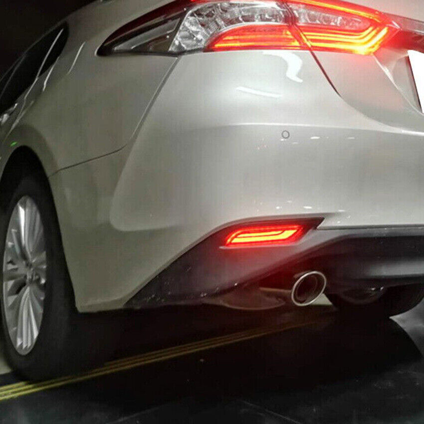 for Toyota for Camry 18-2023 Smoked Lens LED Rear Fog Light Tail Bumper Light Lamps