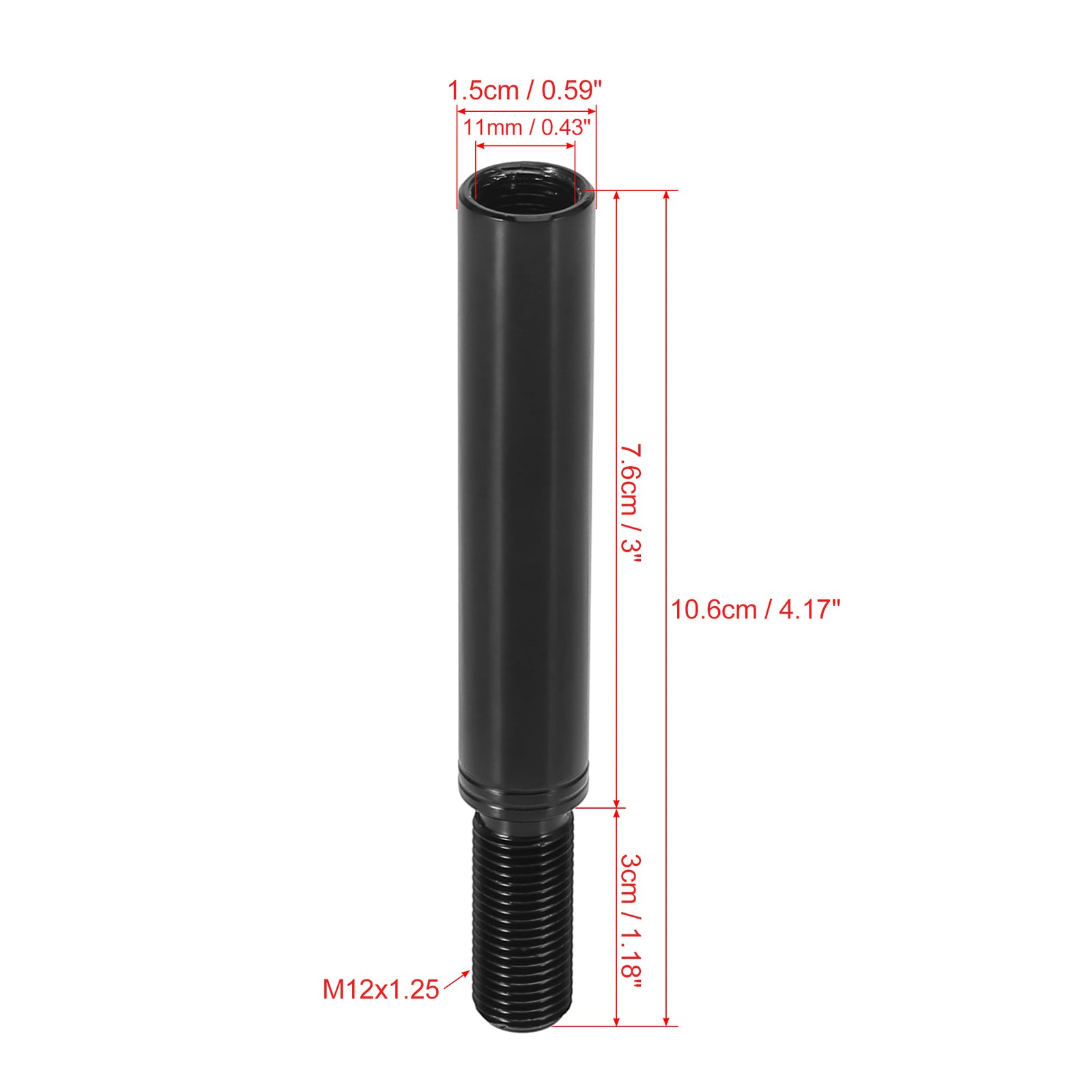 3 M12X1.25 Car Gear Shift Knob Extender Extension Lever for Ford 76mm