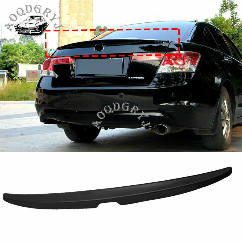 Glossy Black Rear Trunk Spoiler Wing Cover for Honda Accord 4DR Sedan 2008-2012