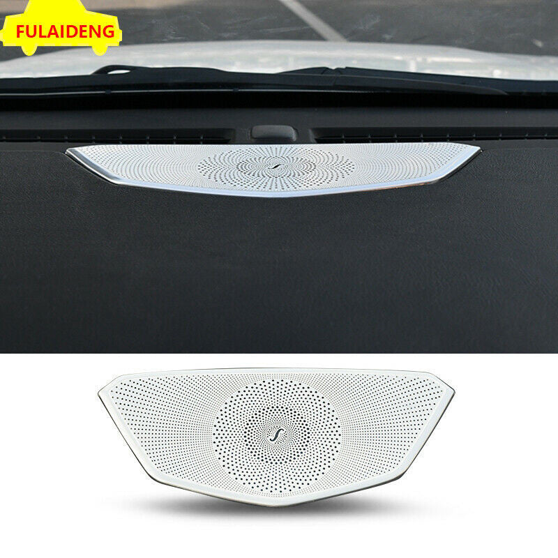 Silver Steel for Cadillac XT5 2016-2021 Car Console Dashboard Speaker Cover Trim