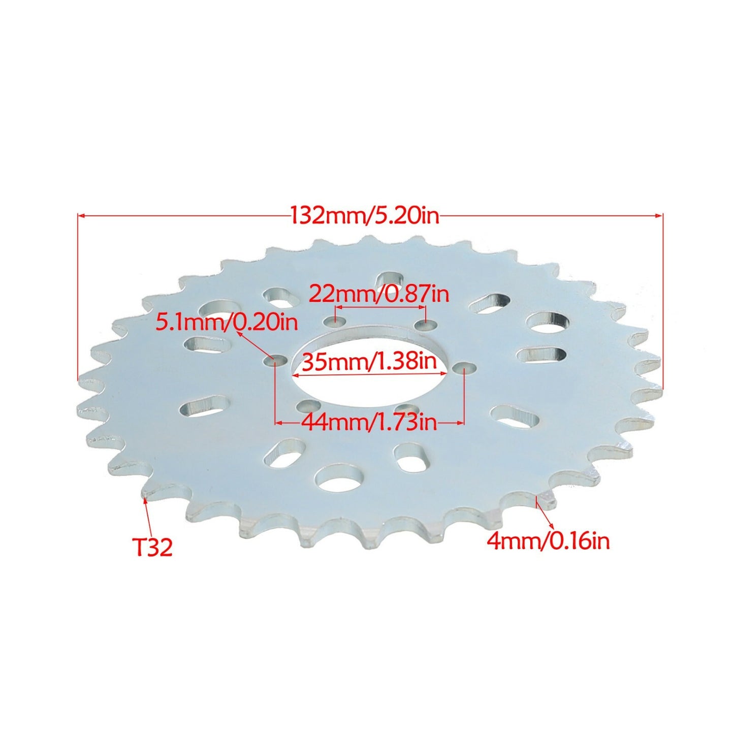 32-tooth sprockets are suitable for 415 chain electric push bicycles with 49/50/66/80cc engines.