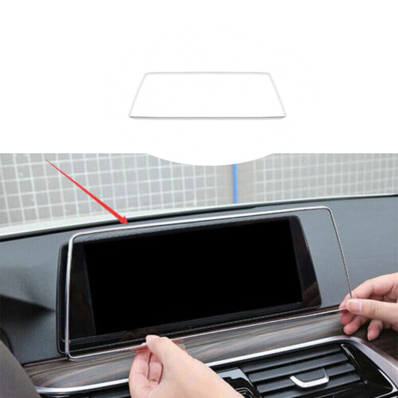 Matte Silver Car Middle Console Navigation Panel Trim For Car for BMW 5 Series 18-22