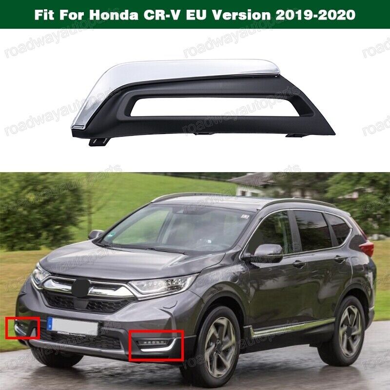 Fog Light Lamp Cover Bezel Chrome Trim Left for Honda CR-V EU Version 2019-2020