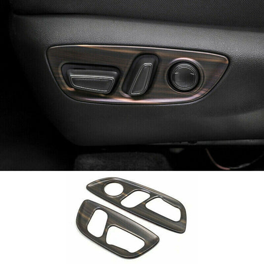 for Toyota Venza 2021-2023 Matte Wood Grain for Seat Button Adjust Panel Trim Covers
