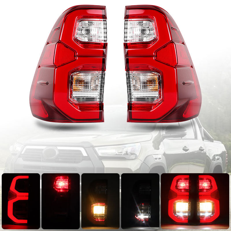 2PCS Tail Light Rear Lamp LeftRight For 2015-2023 for Toyota Hilux GUN120 GUN135
