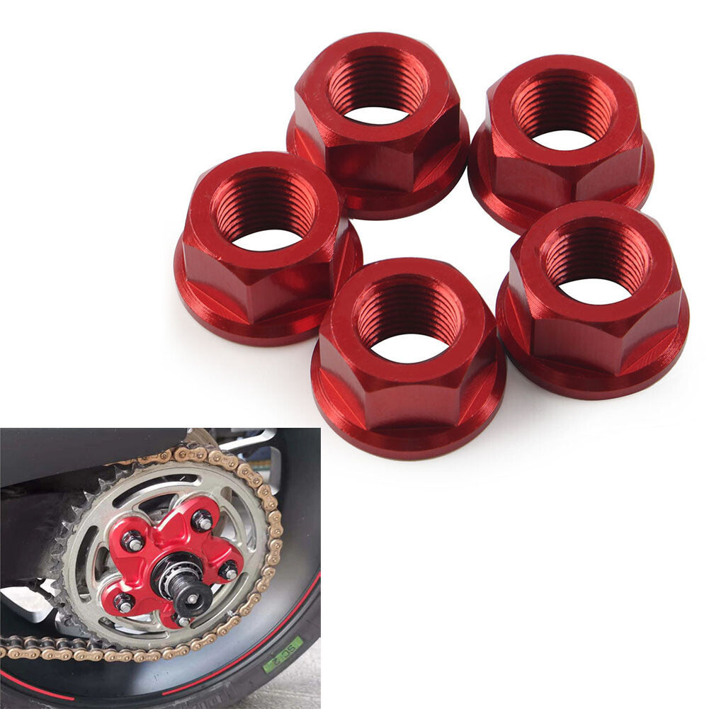 Kettenradmuttern M10 f¨¹r for Ducati Hypermotard 796 950 Hyperstrada 821 939 Rot