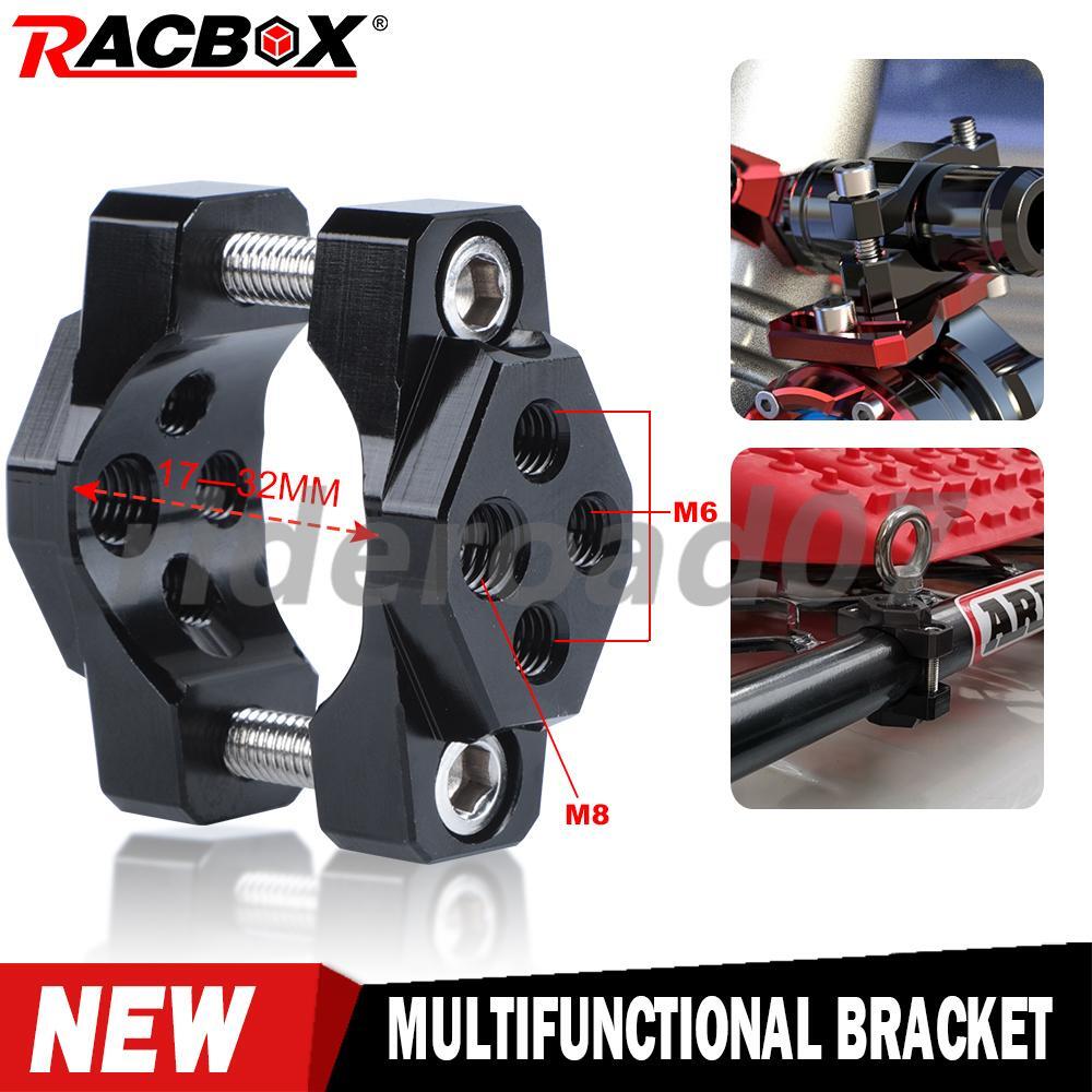 CNC Motorcycle Spotlight Bracket Handlebar Bumper Frame Holder Black 17-32mm