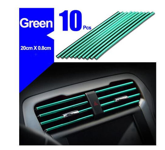 Green decorative strip for car air conditioning sockets suitable for Mercedes-Benz
