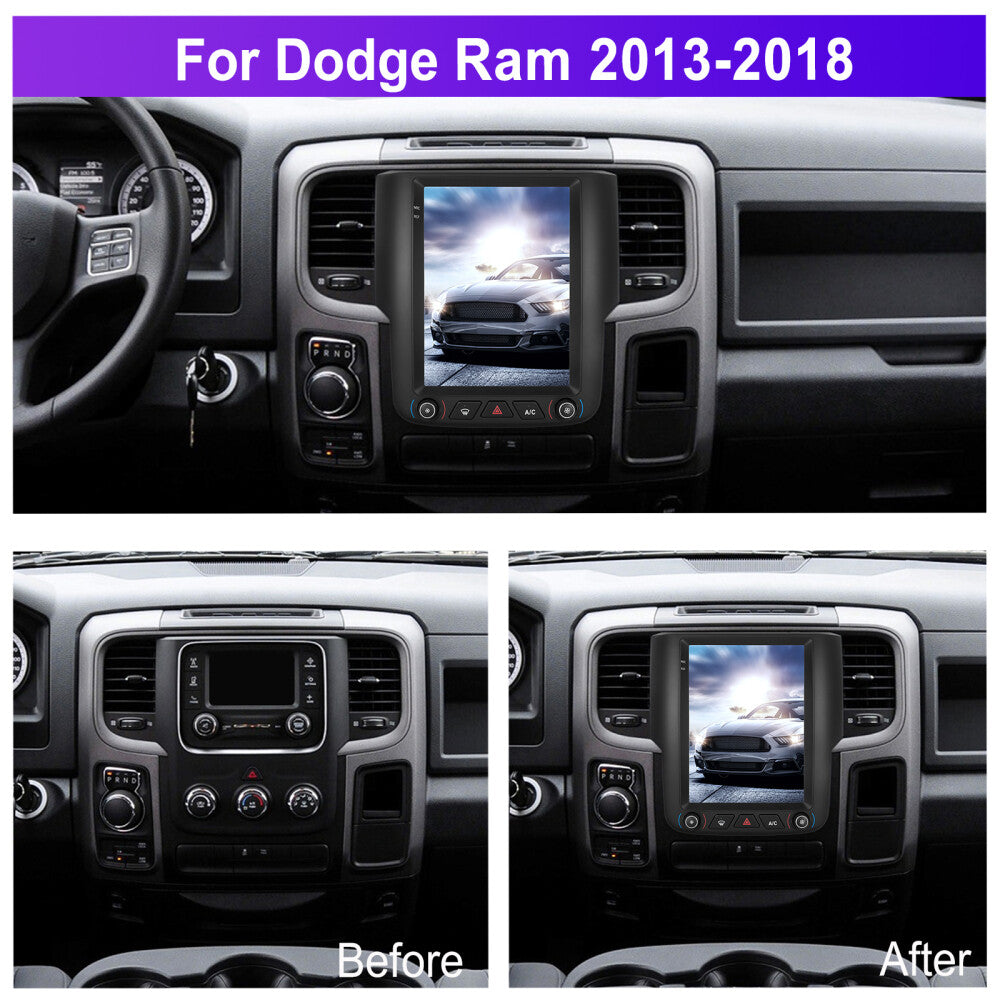 9.7-inch Android 13 Car Stereo Radio GPS Navigation for 2013-2018 for Dodge for Ram 1500 2500 3500