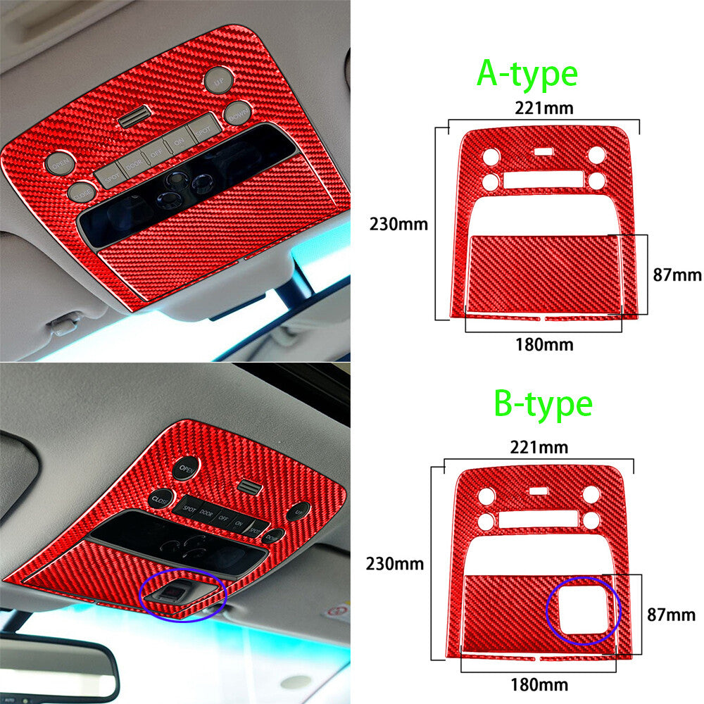 Carbon Fiber Interior Front Reading Light Panel Cover Kit for Luxus GS 2006-2011